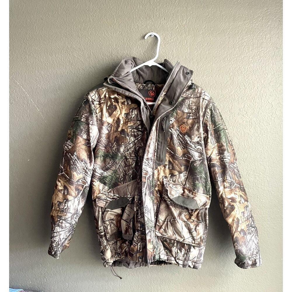 Game Winner Realtree Women’s Hunting Hooded Coat Size Small Camouflage Insulated
